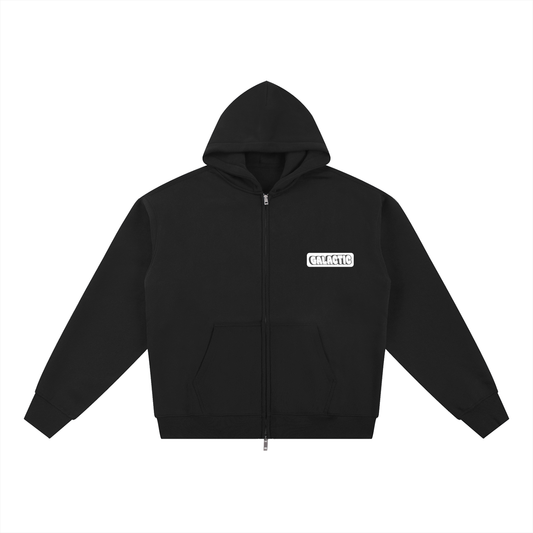 Galactic Studios Acne font zip up hoodie